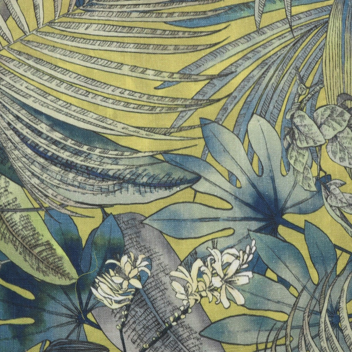 Waikiki Palms Green / Blue Cushion