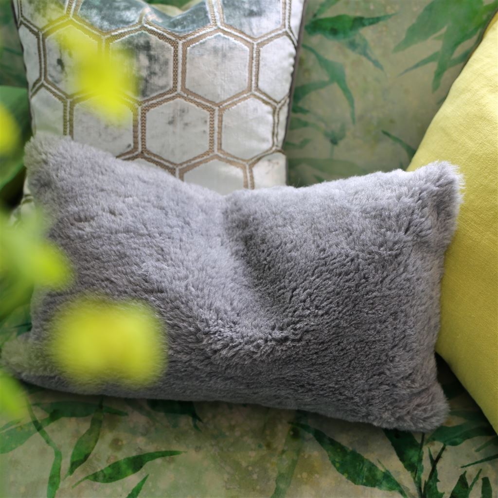 Mousson Faux Sheepskin Room Cushion 4 - Gray