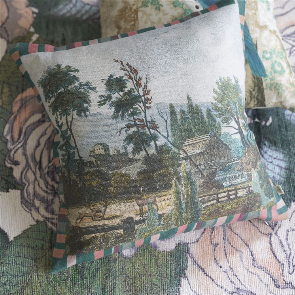 Pastoral Sky Room Cushion 5 - Green