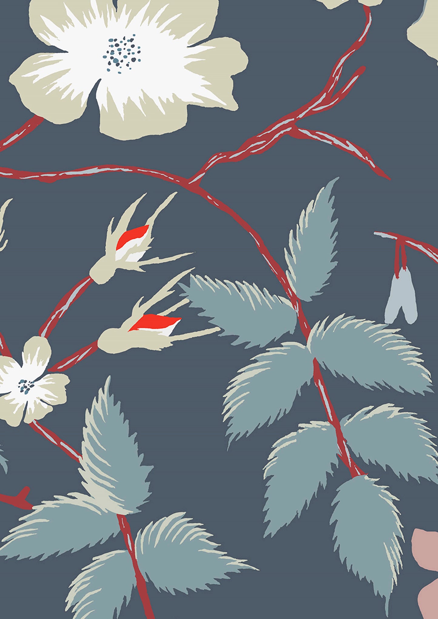 Cinda's Roses Wallpaper - Magic - Lewis & Wood