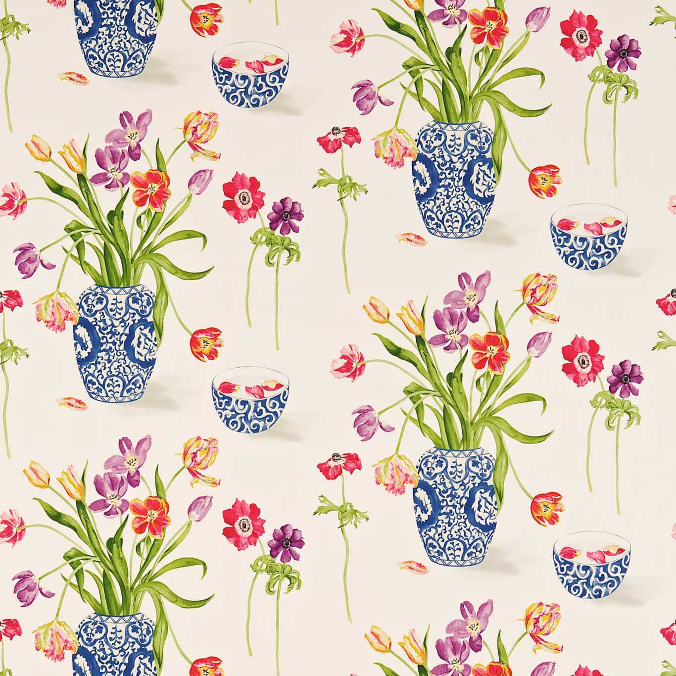 Painters Garden Fabric - Pink