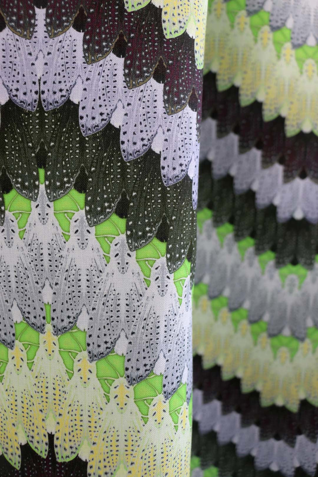 Zig Zag Moth Room Fabric 2 - Multicolor