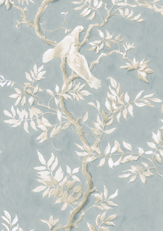 Doves Wallpaper - Rock Dove - Lewis & Wood