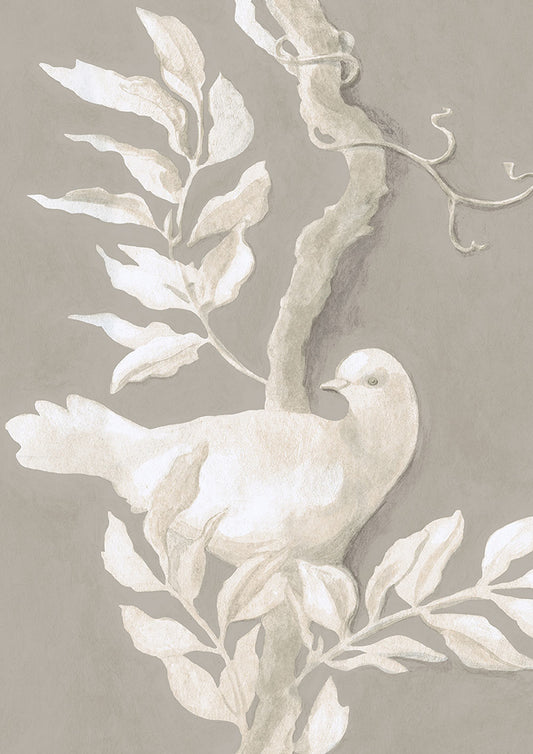 Doves Wallpaper - Topaz - Lewis & Wood