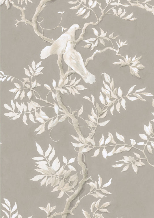 Doves Wallpaper - Topaz - Lewis & Wood