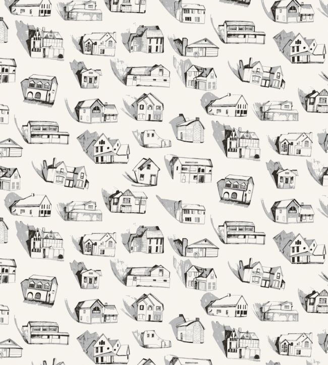 Houses Wallpaper - Gray