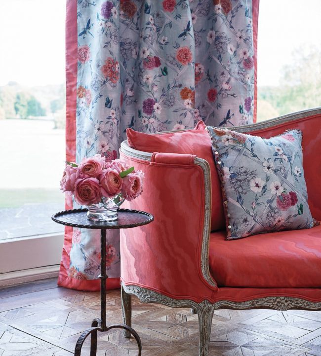 Rosanna Trellis Room Fabric - Teal