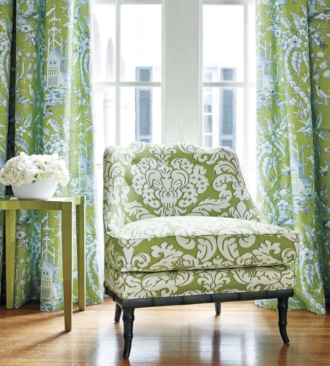 Pagoda Garden Room Fabric 2 - Green