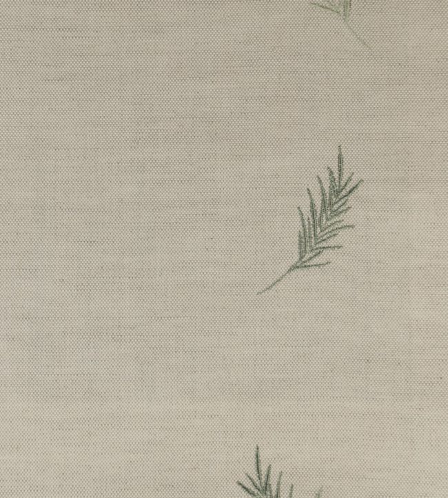 Embroidered Union Fern Fabric - Green