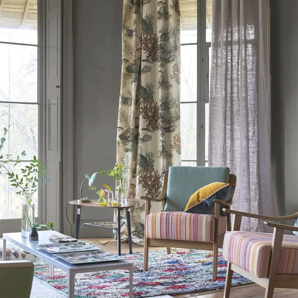 Sea Life Coral Room Fabric 2 - Multicolor