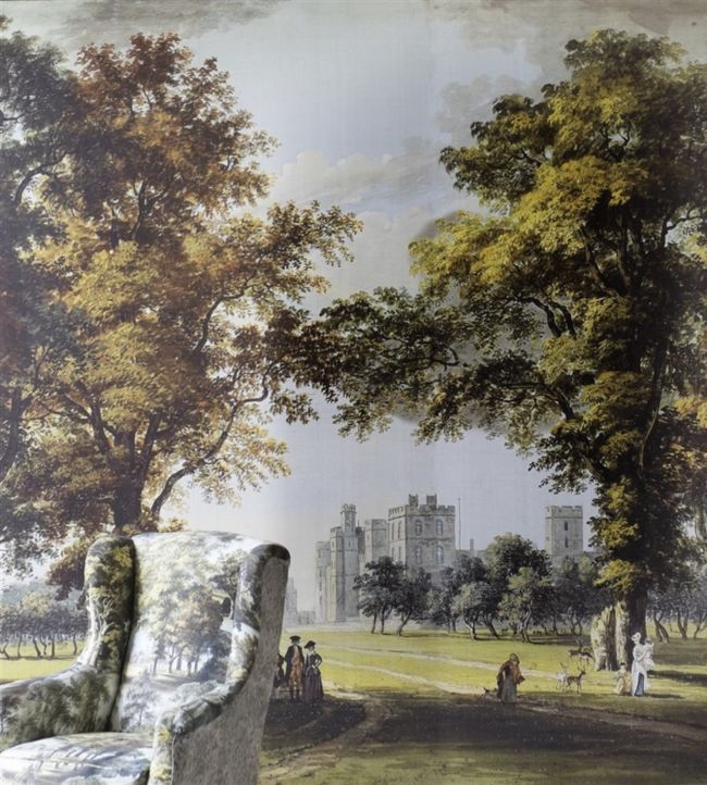 Great Park View Wallpaper - Moss - PRC669/01 - Designers Guild