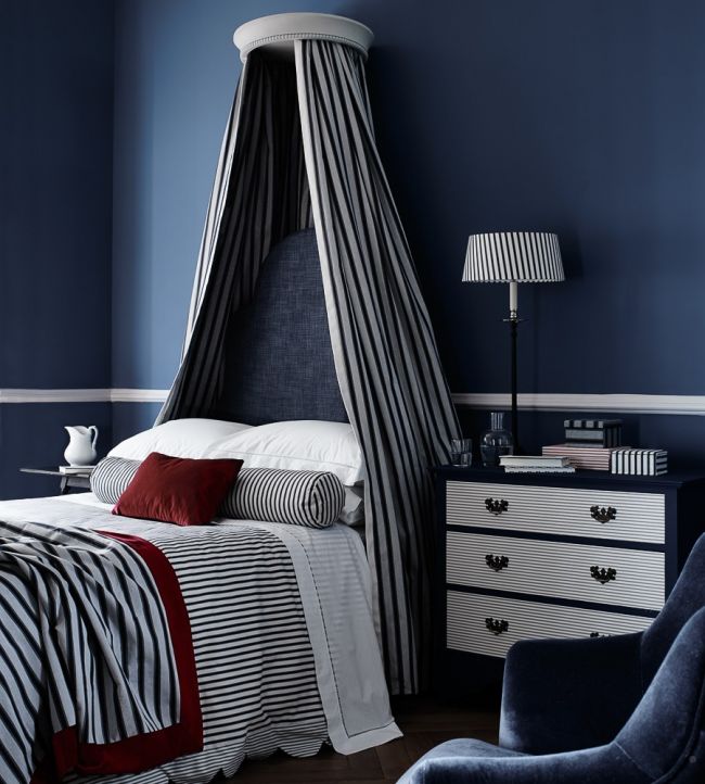 Ticking 2 Room Fabric - Blue