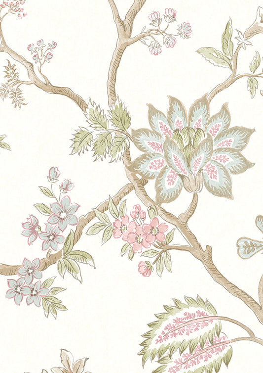 Indienne Wallpaper - Mallow - Lewis & Wood