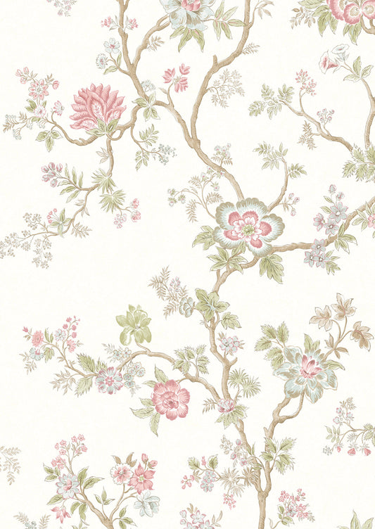 Indienne Wallpaper - Mallow - Lewis & Wood