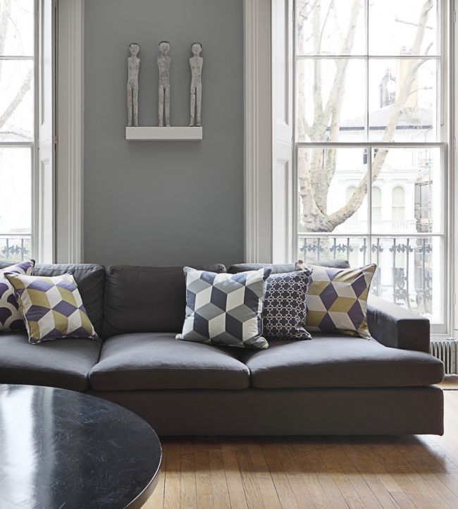 Cubes Room Fabric - Blue