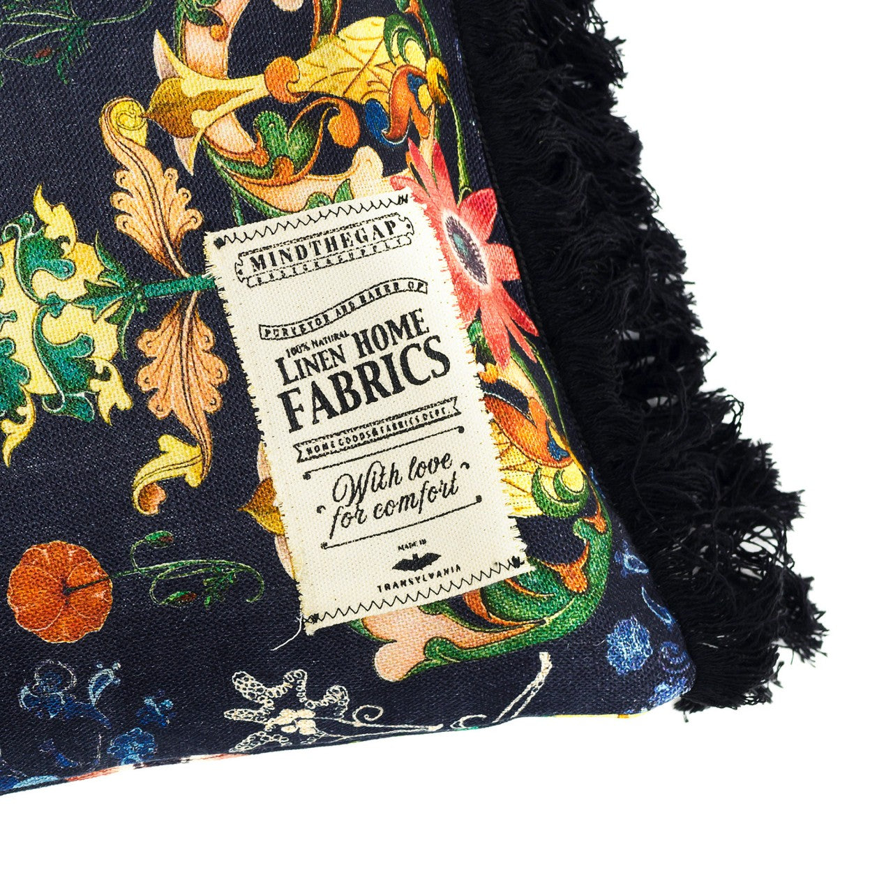 TRANSYLVANIA FOLK Room Linen Cushion 2 - Blue