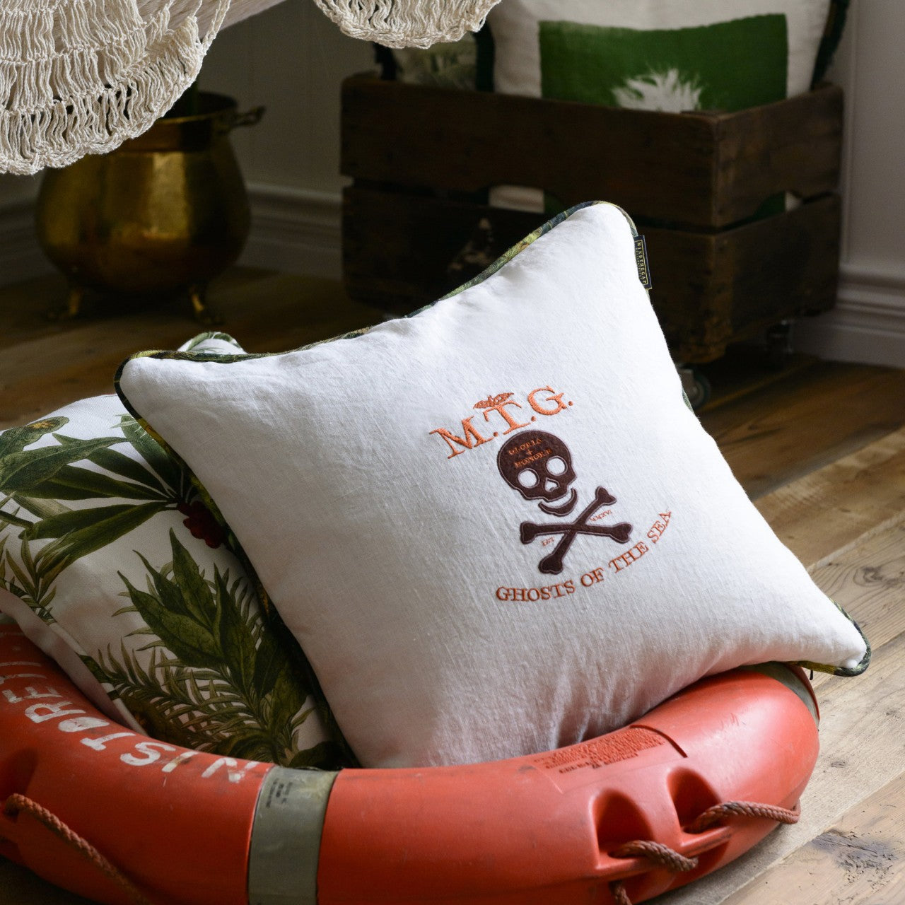 GHOST OF THE SEA Room Cushion 3 - Green