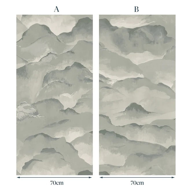 Rumi Smoky Room Wallpaper - Gray