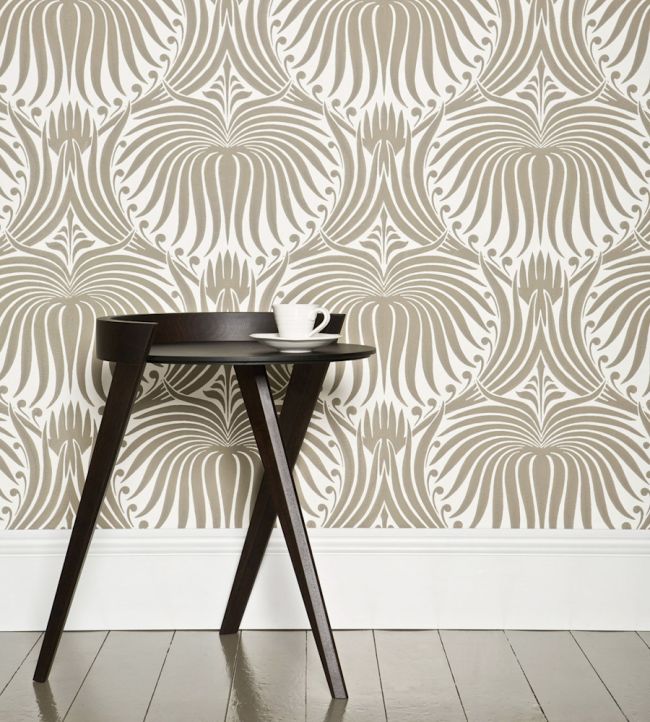 Lotus Wallpaper - Gray - 2013 - Farrow & Ball