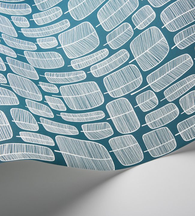 Little Trees Room Wallpaper - Blue