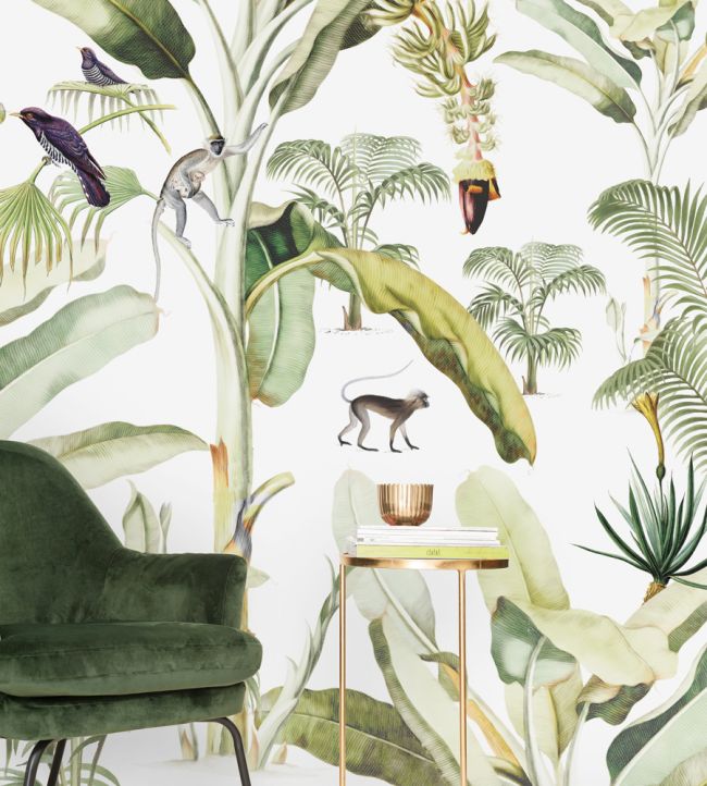 Baby Bananas Room Mural - Green