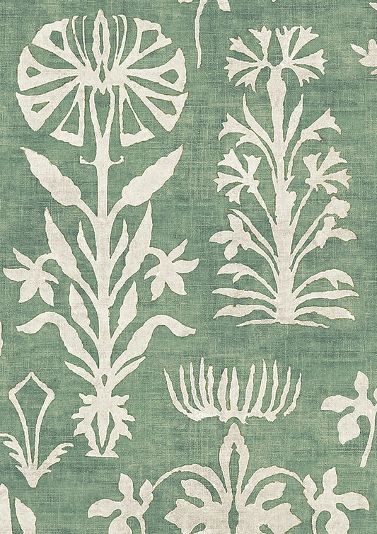 Papyrus Wallpaper - Malachite - Lewis & Wood