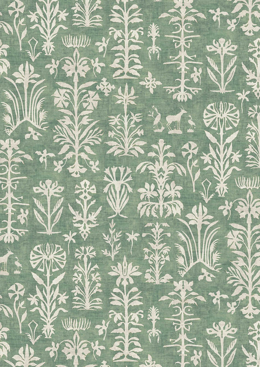 Papyrus Wallpaper - Malachite - Lewis & Wood