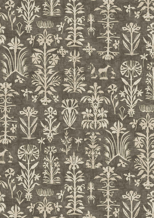 Papyrus Wallpaper - Nero - Lewis & Wood