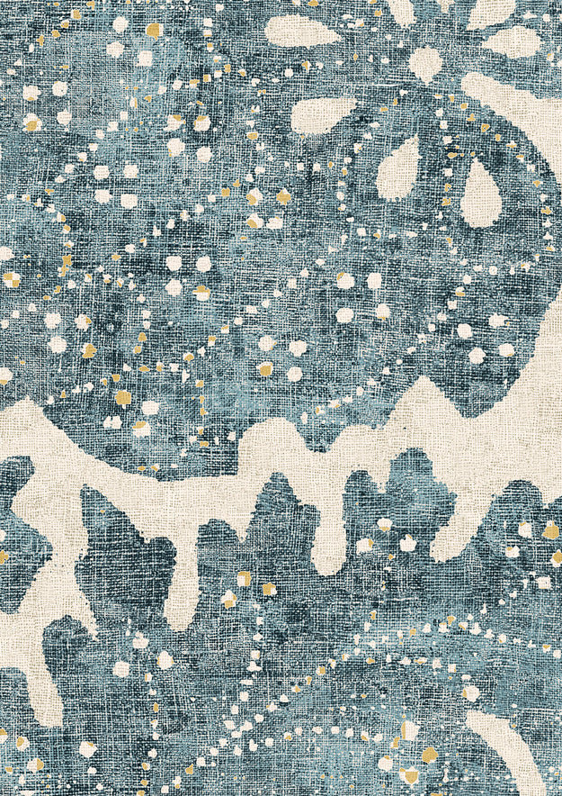 Pomegranate Wallpaper - Sea Holly - Lewis & Wood