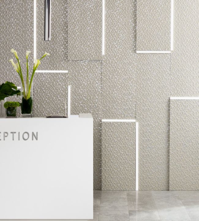 Chequers Room Wallpaper 2 - Gray