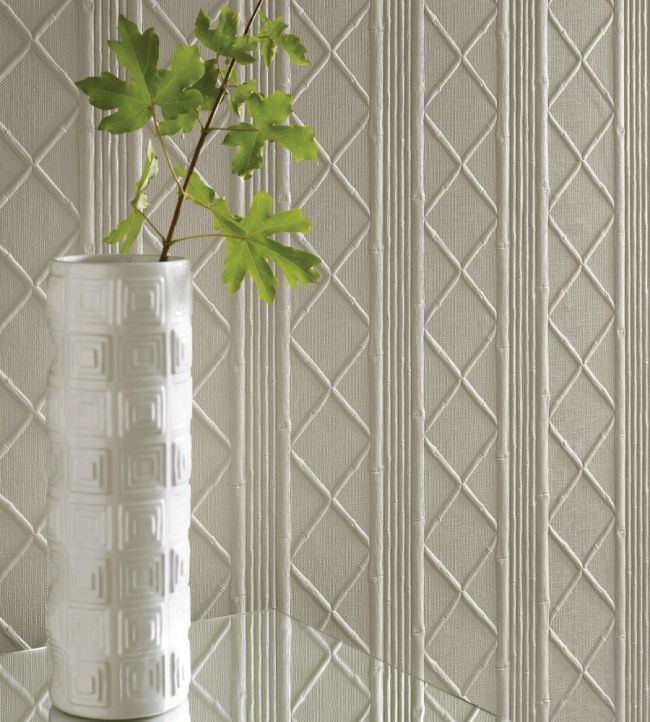 Cane Room Wallpaper - Gray