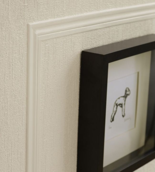 Sculptured Border Room Wallpaper - Cream