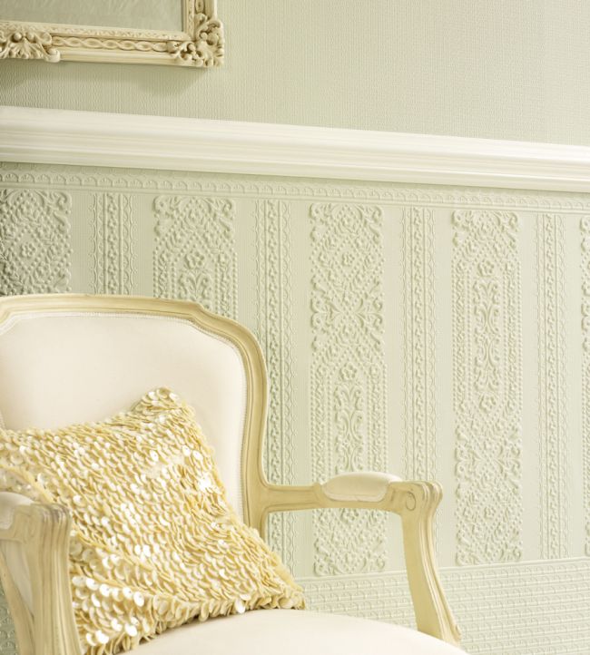 Seville Dado Room Wallpaper - Cream