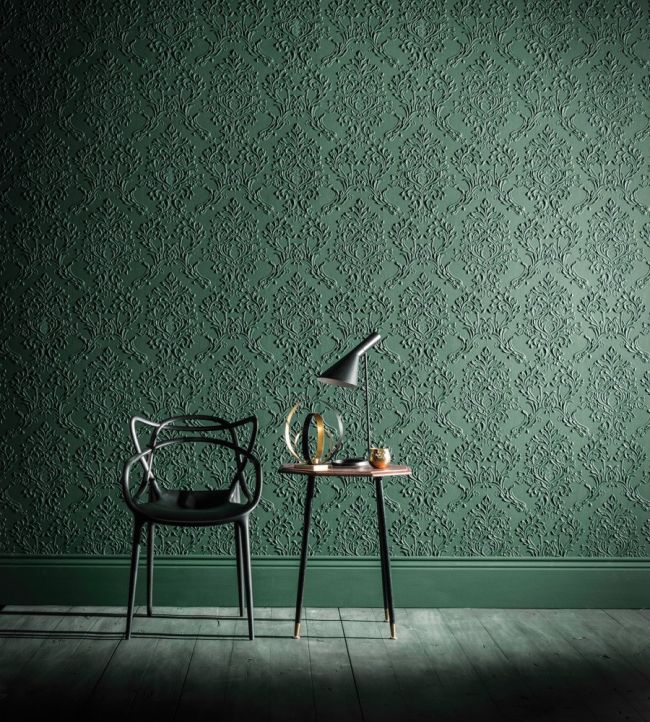 Rocco Room Wallpaper - Green
