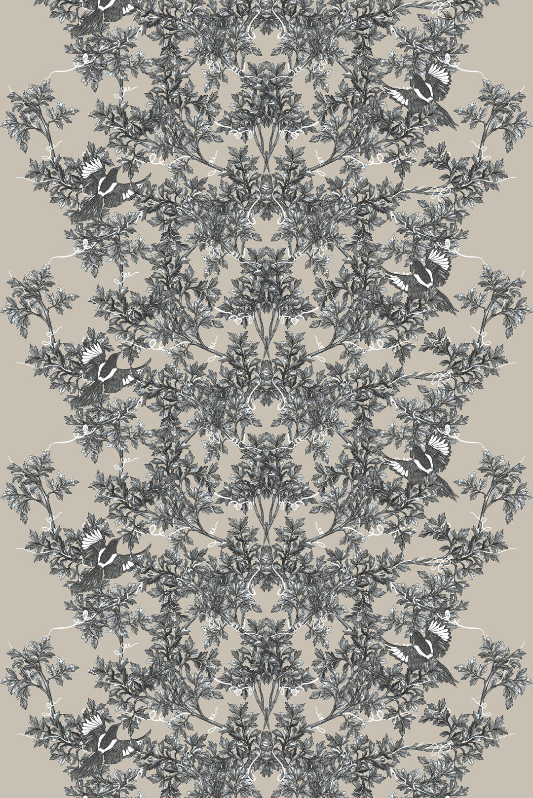 Two In A Bush Fabric - Gray