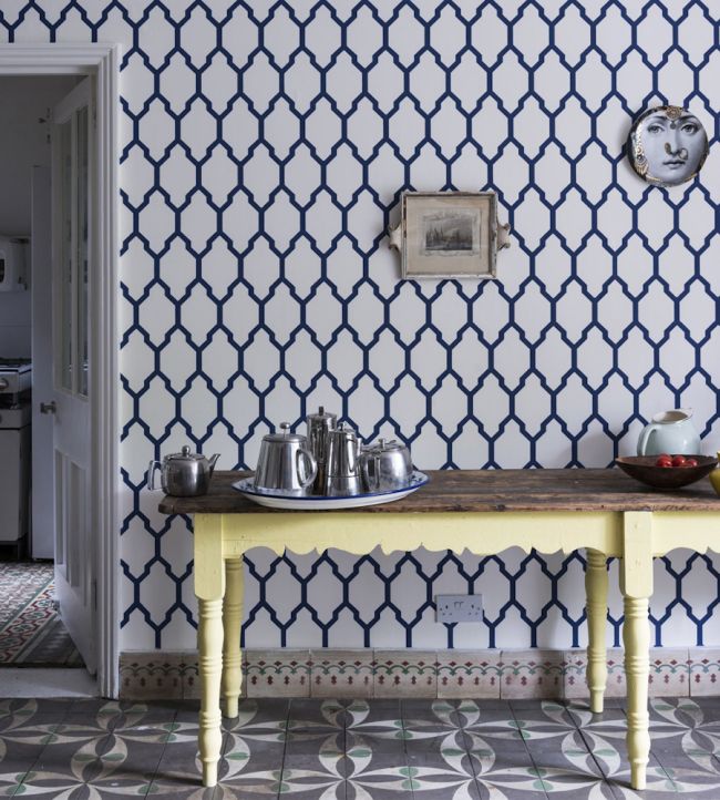 Tessella Wallpaper - Blue - 3604 - Farrow & Ball