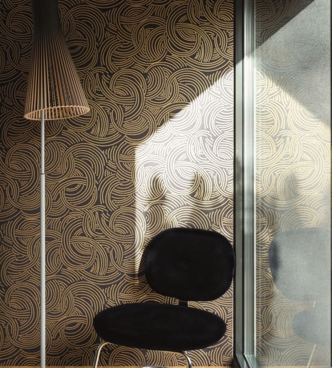 Tourbillon Wallpaper - Gold - 4809 - Farrow & Ball