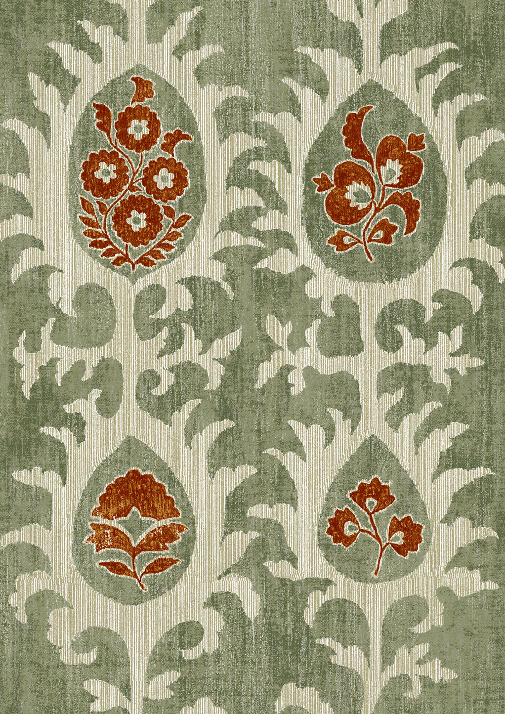 Tribal Wallpaper - Limpopo Green - Lewis & Wood