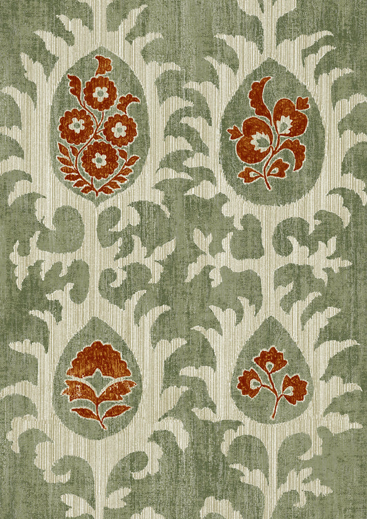 Tribal Wallpaper - Limpopo Green - Lewis & Wood