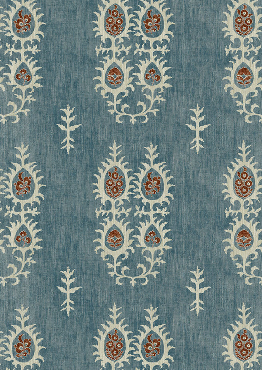 Tribal Wallpaper - Masai Blue - Lewis & Wood