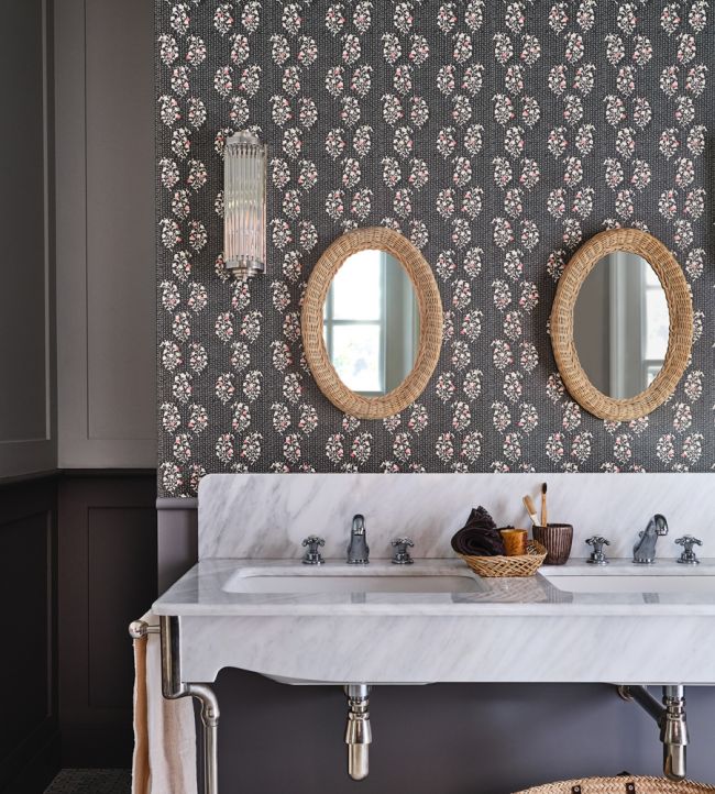 Paisley Room Wallpaper - Gray