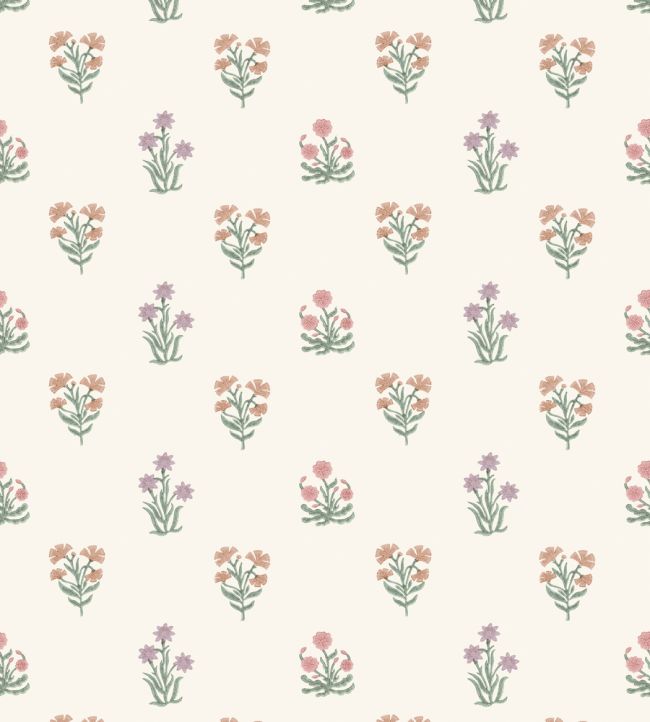 Jaipur Flower Wallpaper - Pink