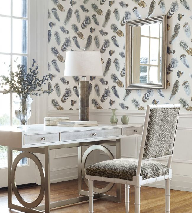 Tigris Room Velvet Fabric - Gray