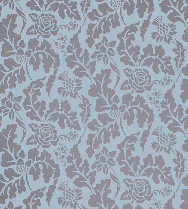 British Isles Damask Wallpaper - Teal