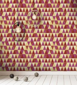 Circus Pattern Room Wallpaper - Red