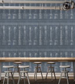 Colonnade Room Wallpaper - Blue