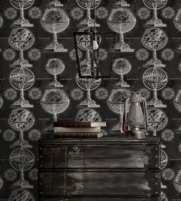 Armillary Room Wallpaper - Black