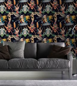 Other Worlds Nursey Room Wallpaper - Multicolor