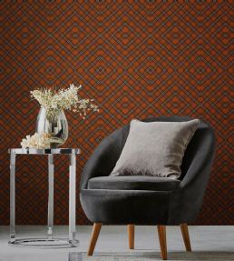Unusual Tartan Room Wallpaper - Brown