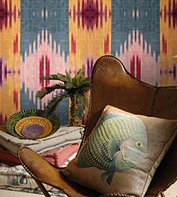 Patola Room Wallpaper 2 - Teal